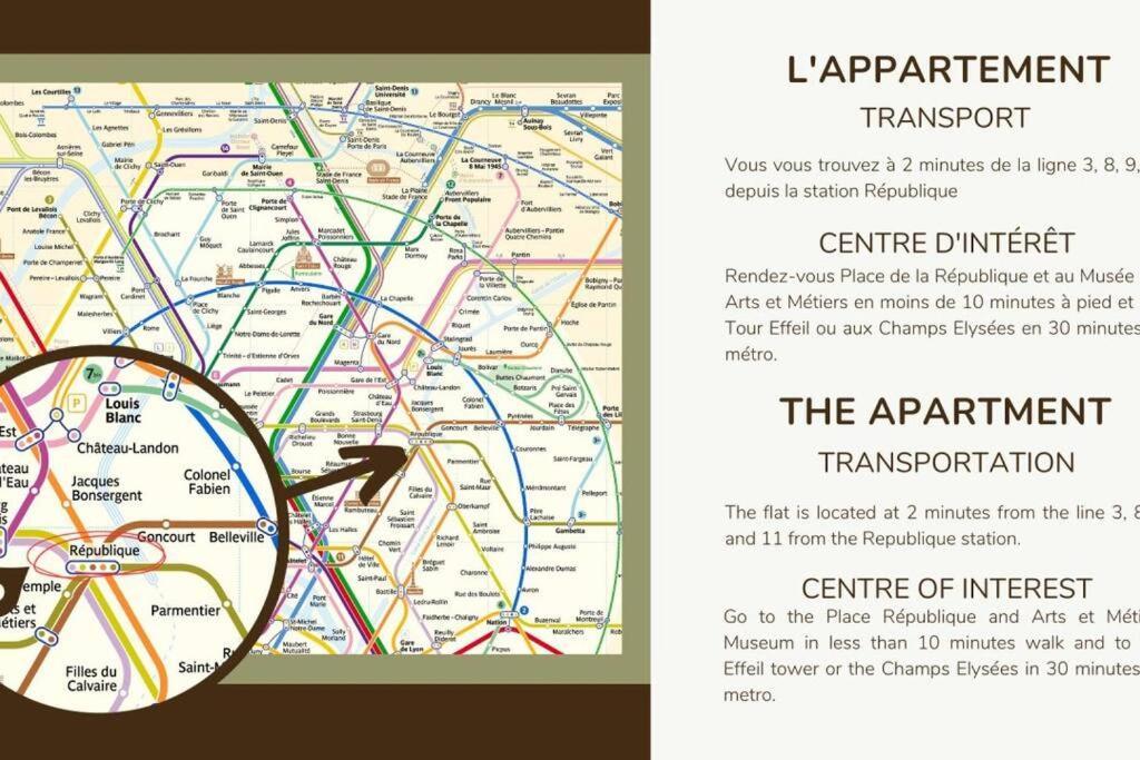 Appart 4Pers#1 Bedroom#Republique#Paris 3 Zewnętrze zdjęcie